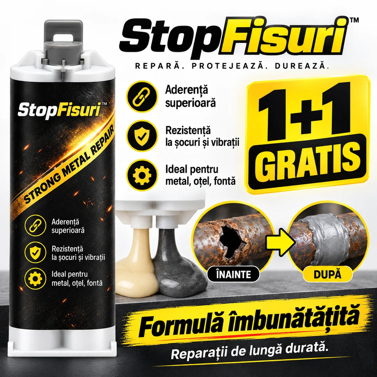(1+1 GRATIS) Adeziv profesional universal pentru reparare și fixare - StopFisuri™
