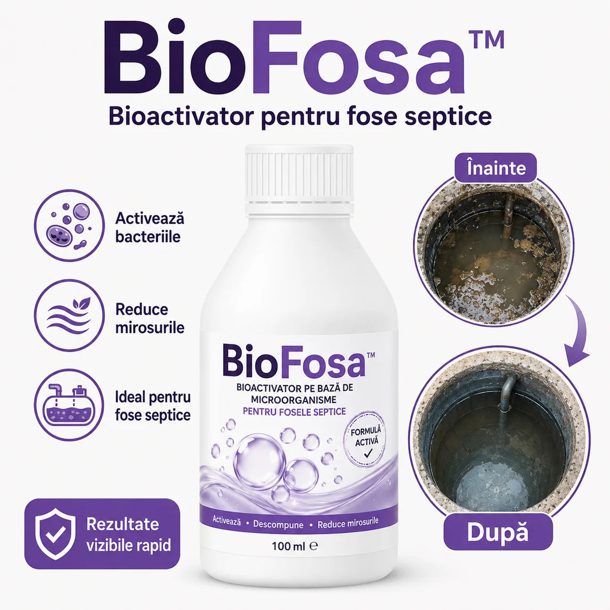 Bioactivator profesional pentru fose septice - BioFosa™