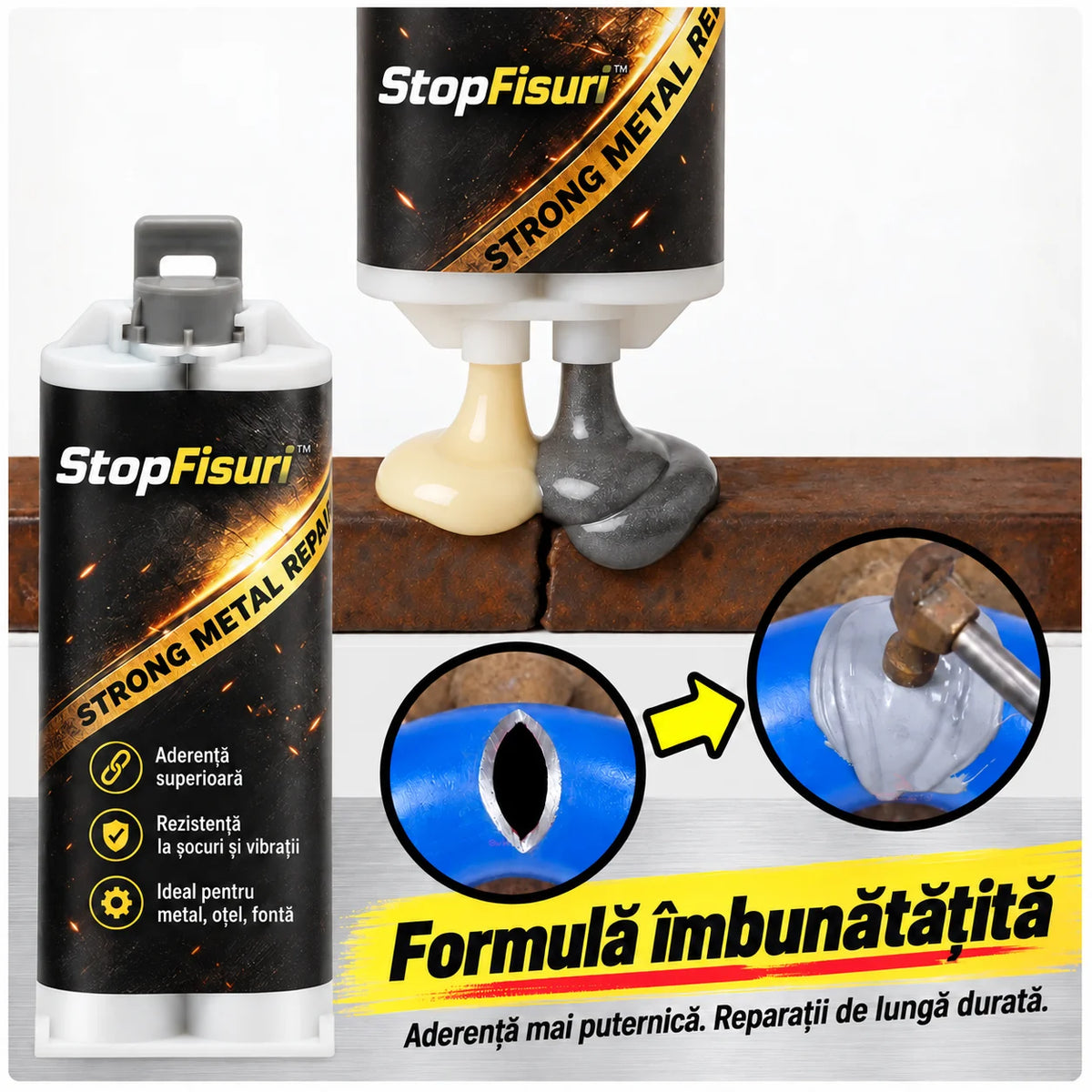 Adeziv profesional universal pentru reparare și fixare - StopFisuri™