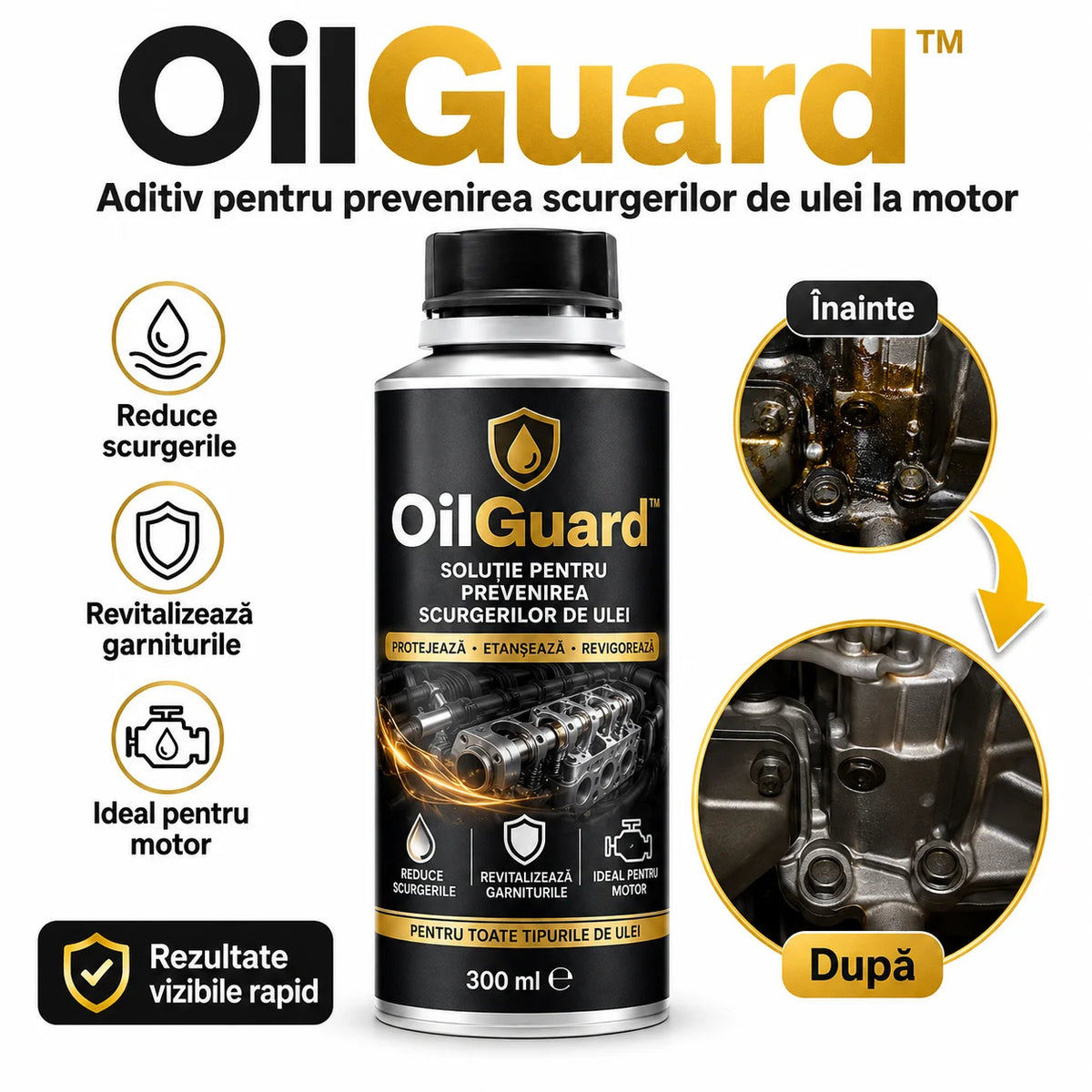 Aditiv pentru stoparea și prevenirea scurgerilor de ulei ale motorului - OilGuard™