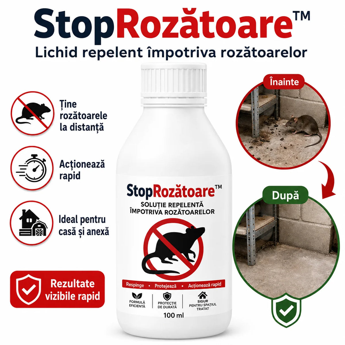 Repelent profesional concentrat pentru îndepărtarea șoarecilor și șobolanilor - StopRozătoare™