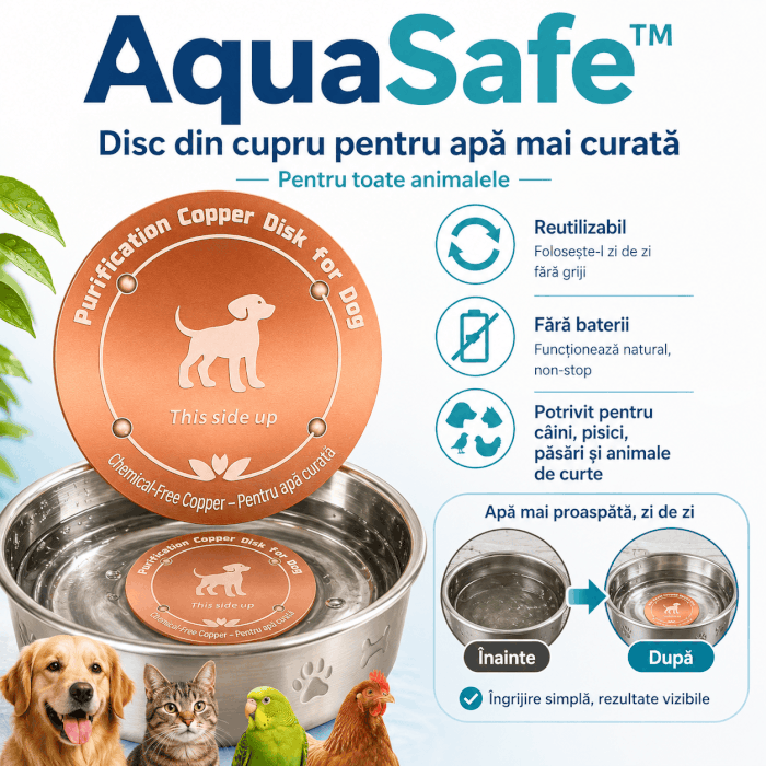 AquaSafe™ - Apă mai curată pentru animalele tale, zi de zi